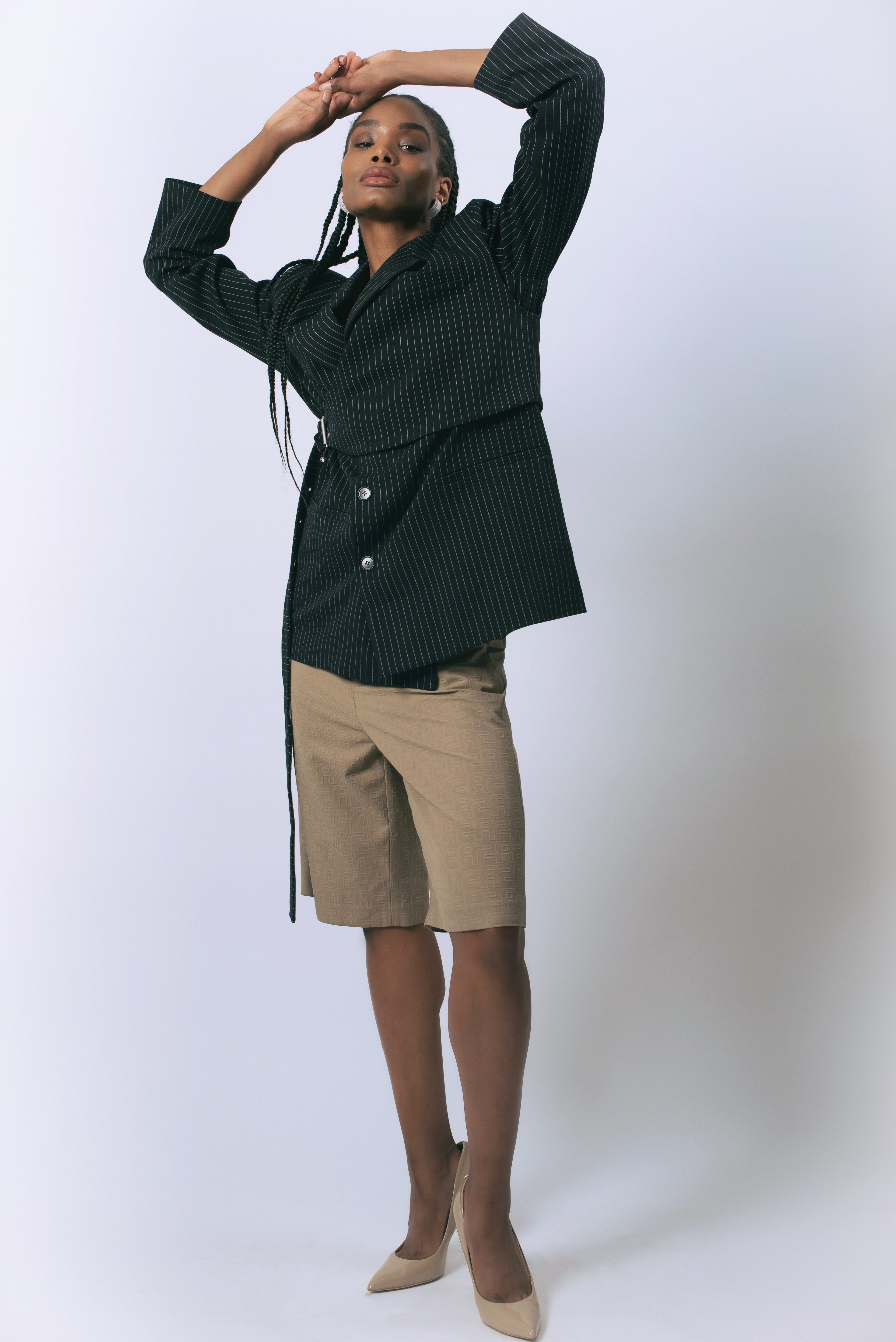 Blazer de raya diplomática Luna Noir