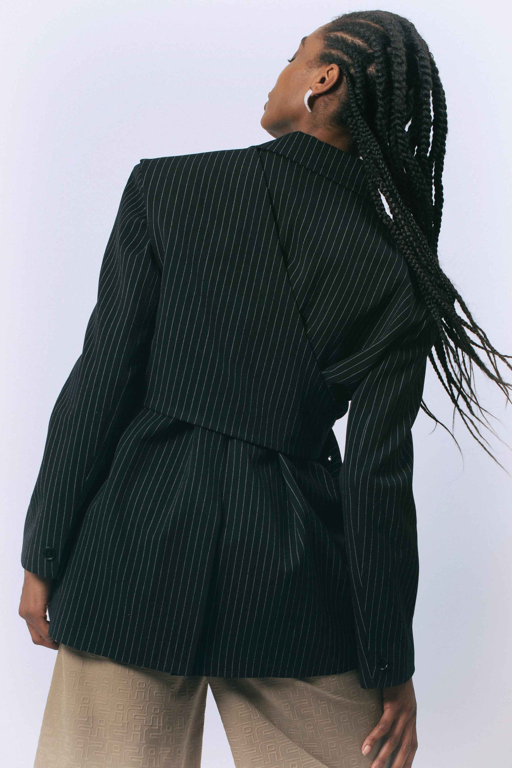 Blazer de raya diplomática Luna Noir