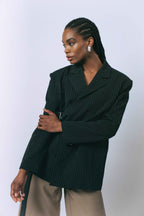Blazer de raya diplomática Luna Noir