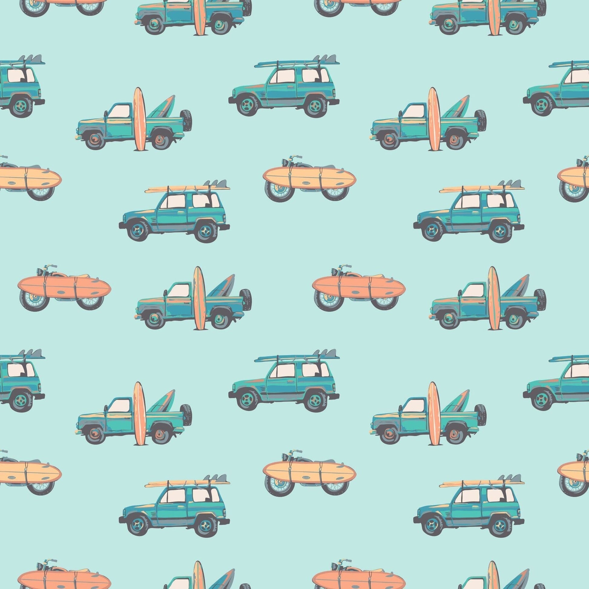 Surfing Beach Summer Pajama Set