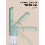Bouteille d'eau de voyage pour chien avec porte-friandises – Étanche et sans BPA 350 ml