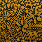 Plumeria Tribal Design Peachskin Fabric | Islands Fabric