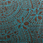 Plumeria Tribal Design Peachskin Fabric | Islands Fabric