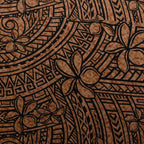 Plumeria Tribal Design Peachskin Fabric | Islands Fabric