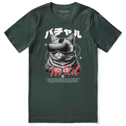 Virtual World Cat T-Shirt