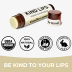 Bálsamo labial orgánico de vainilla y limón