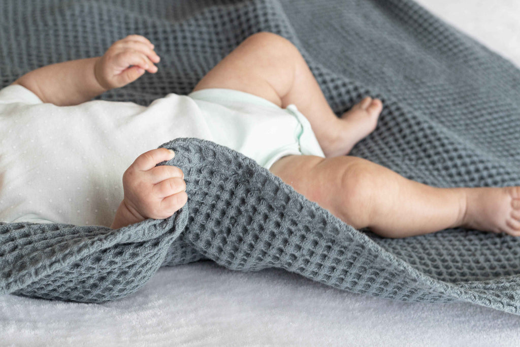 Manta de bebé con diseño de gofre