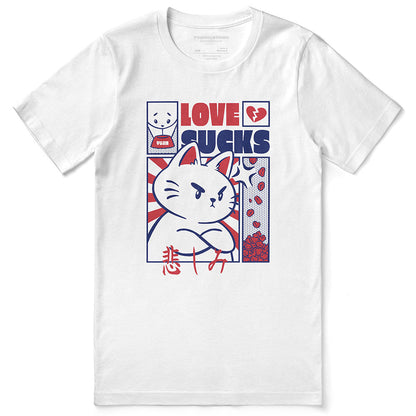 T-shirt Love Sucks Cat