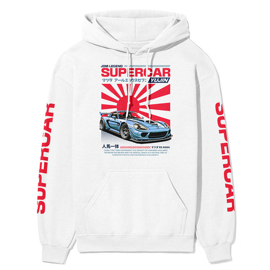 Sudadera con capucha de superdeportivo japonés