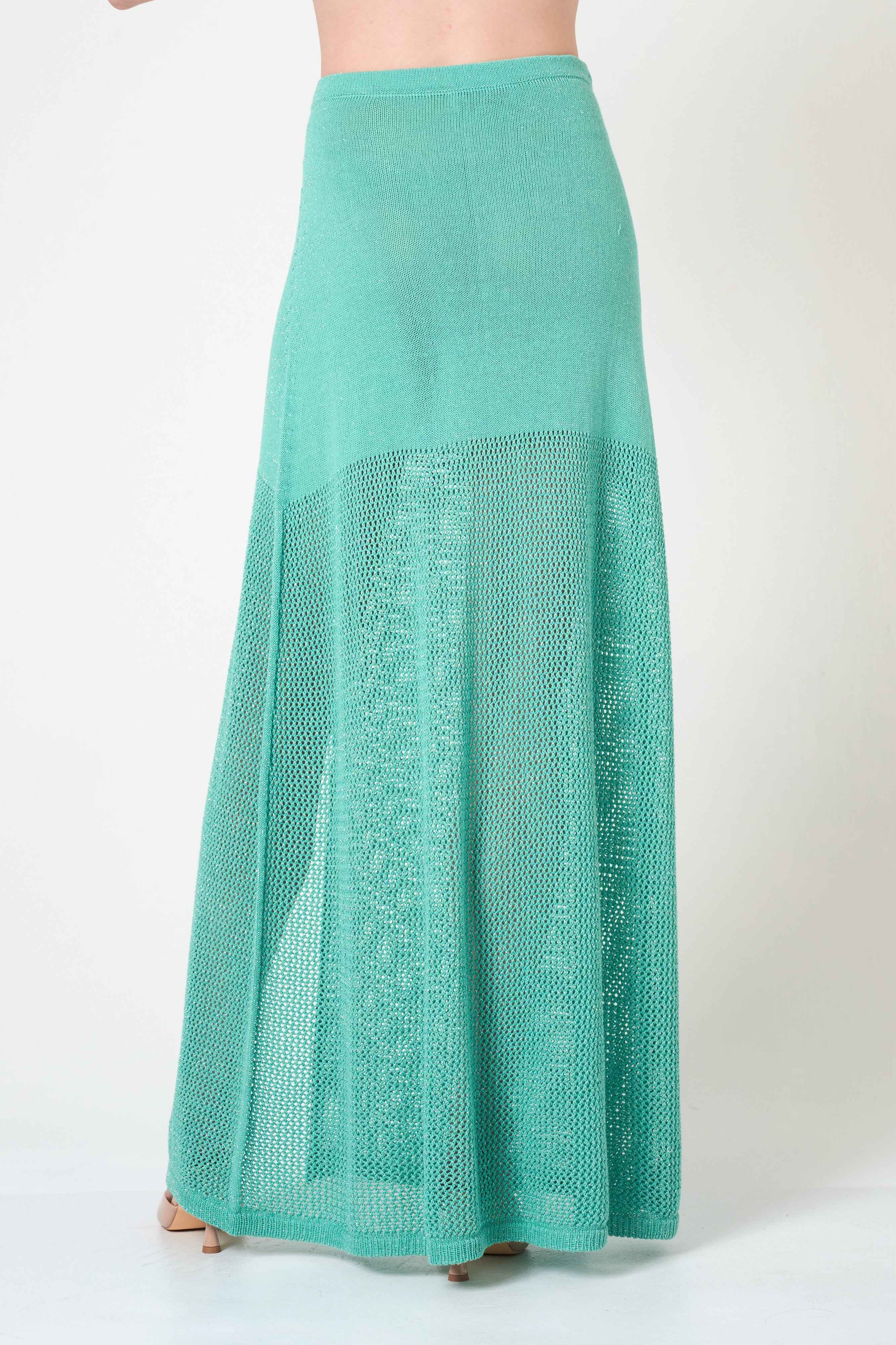 Luxe Long Skirt in Aqua
