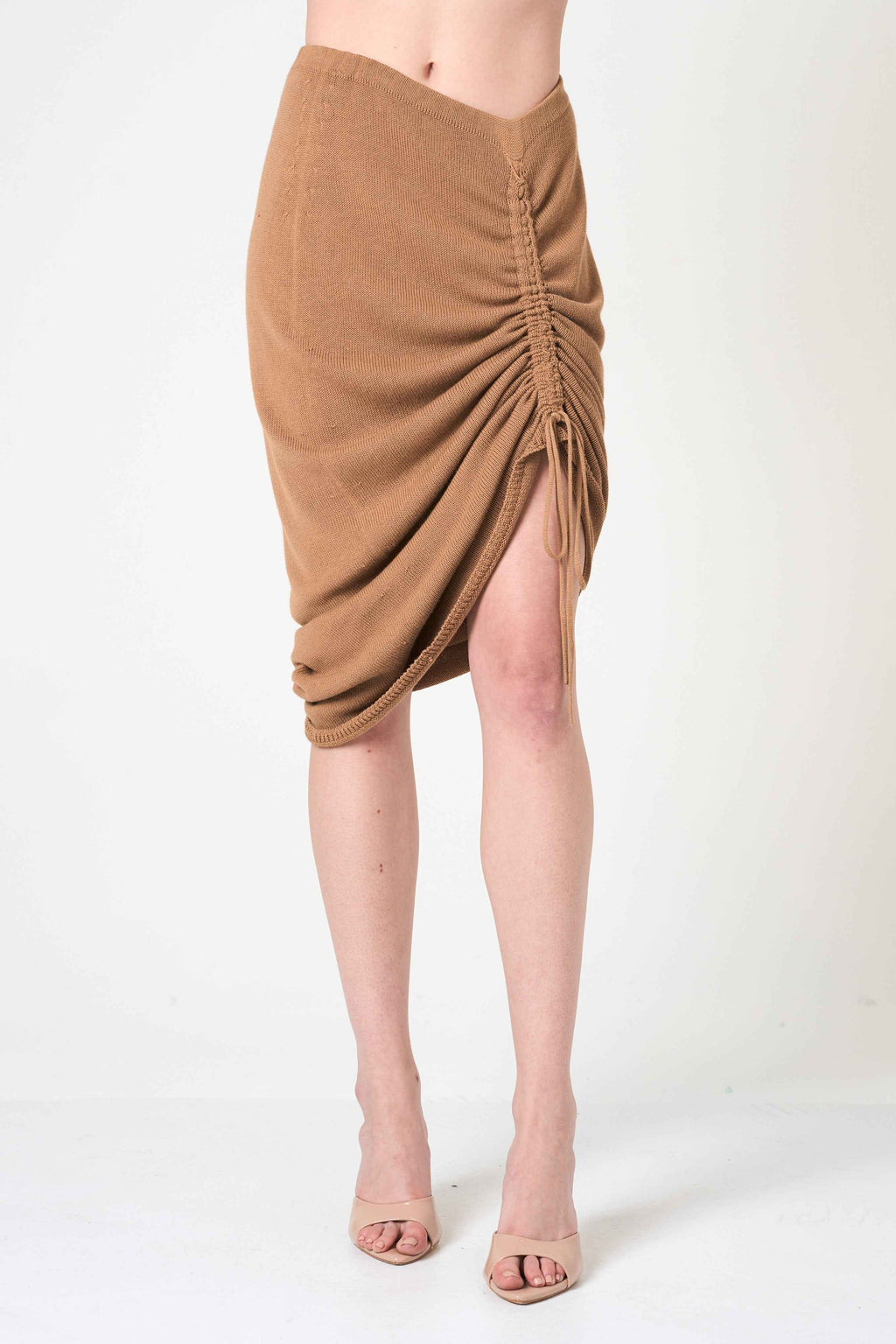 Midi Pencil Skirt in Camel