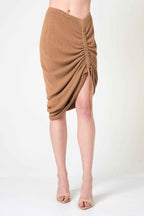 Midi Pencil Skirt in Camel