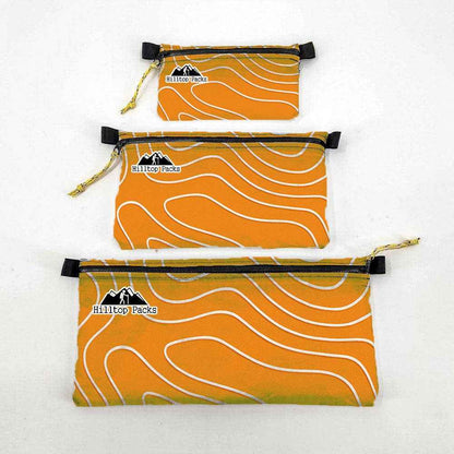 Zipper Pouches TOPO Patterns Ultralight D50T fabric