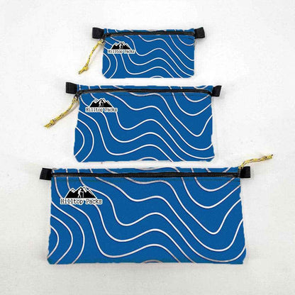 Zipper Pouches TOPO Patterns Ultralight D50T fabric